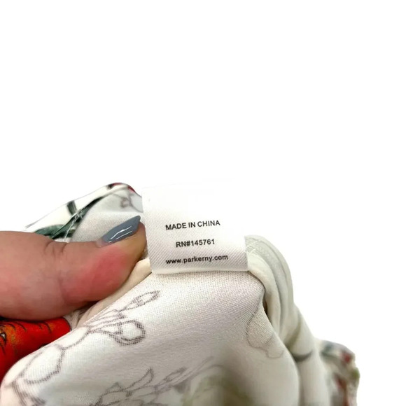 Parker Zizi Pant in Sangria Floral Botanical Flared Bell Bottom Cream Size 8‎ - Picture 13 of 13